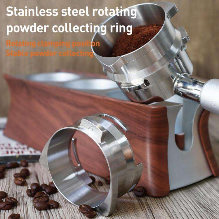54mm Coffee Dosing Funnel Ring Stainless Steel Coffee Powder Dispenser for Breville 8 Series(Silver)