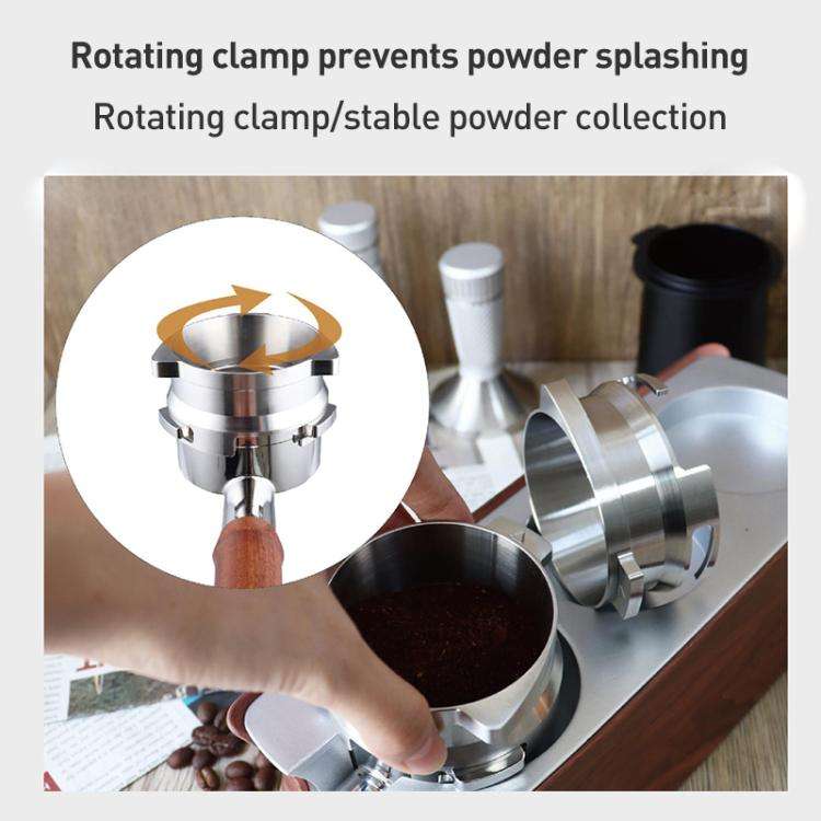 54mm Coffee Dosing Funnel Ring Stainless Steel Coffee Powder Dispenser for Breville 8 Series(Silver)