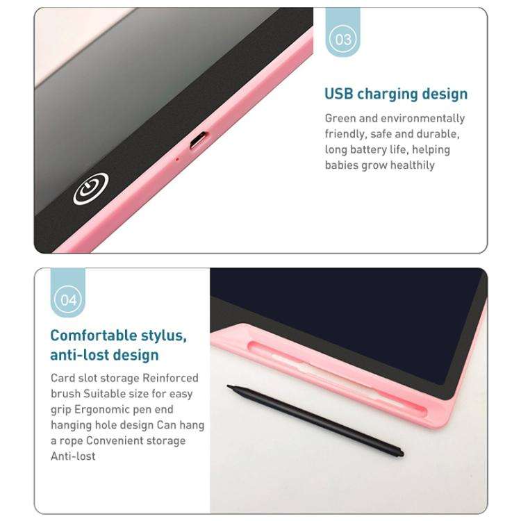 16 inch Rechargeable Children Drawing Board LCD Writing Tablet, Style:Blue / Color Writing