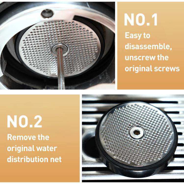 Stainless Steel Shower Screen Espresso Extraction Filter Mesh for Breville 980 / 990(Silver)