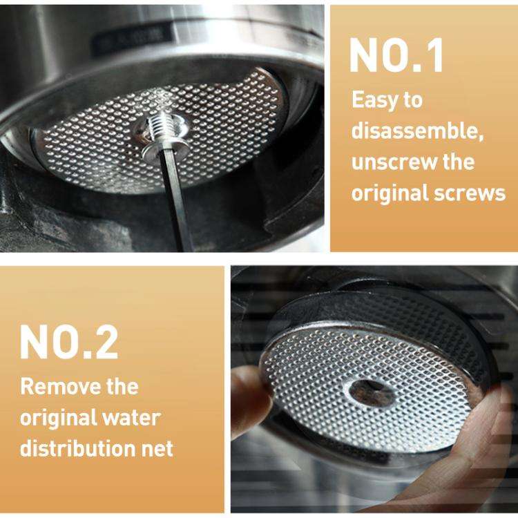Stainless Steel Shower Screen Espresso Extraction Filter Mesh for Breville 8 Series(Silver)
