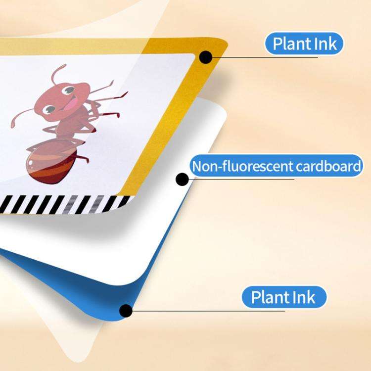 8.5 inch Children Early Education Drawing Board Card English Audiobooks, Style:Pink / 255 Cards