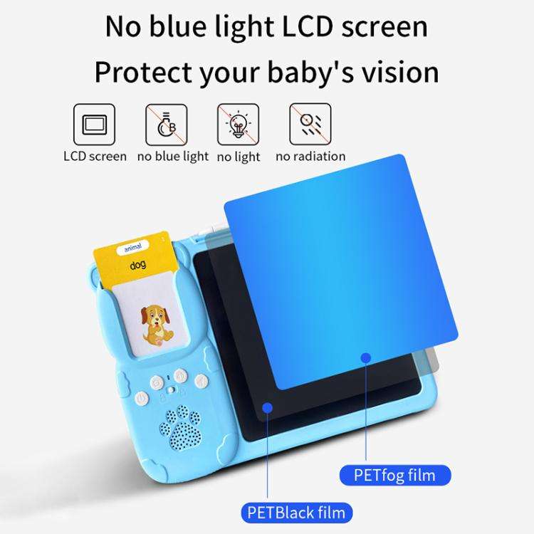 8.5 inch Children Early Education Drawing Board Card English Audiobooks, Style:Pink / 255 Cards
