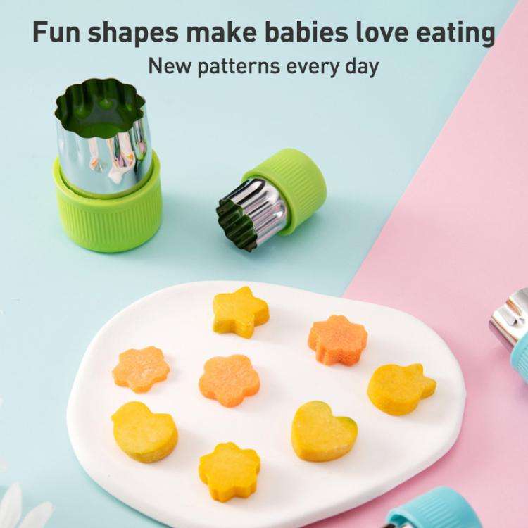 Stainless Steel Irregular Biscuit Mold Fruit Begetable Cutting Mold, Style:12pcs / Set Random Color