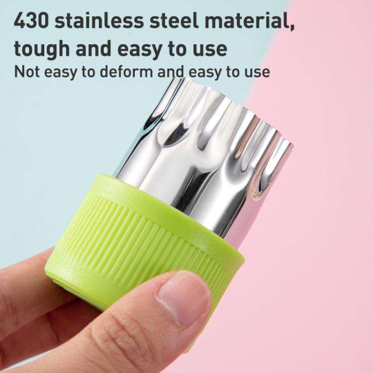 Stainless Steel Irregular Biscuit Mold Fruit Begetable Cutting Mold, Style:12pcs / Set Blue