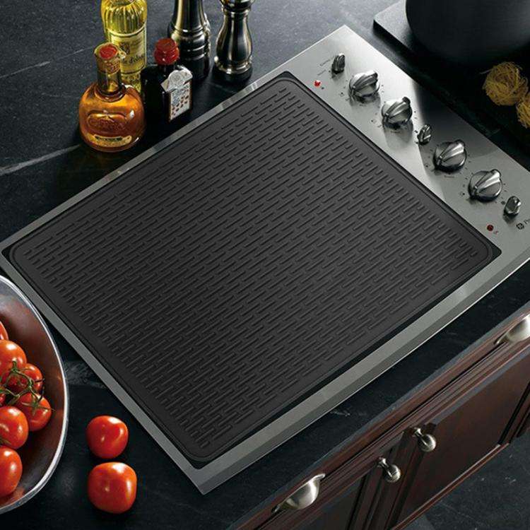 Multi-purpose Silicone Coffee Machine Mat Insulation Anti-Slip Drain Pad, Size: 71 x 50cm(Black)