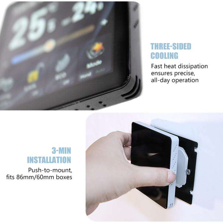BHT-2005GALW Water Heating WiFi 4 inch Screen Smart Thermostat(Black)