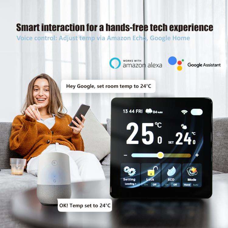 BHT-2005GALW Water Heating WiFi 4 inch Screen Smart Thermostat(Black)