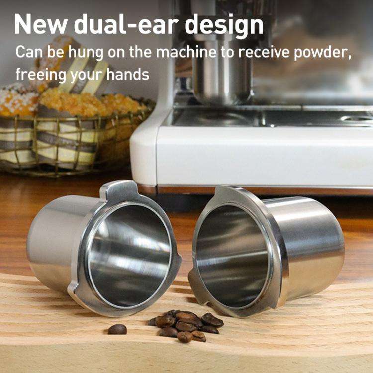 54mm Classic Coffee Machine Handle Stainless Steel Dosing Cup Mug Coffee Powder Feeder For Brevil...