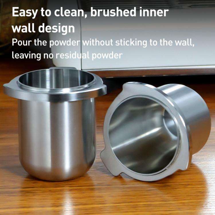 54mm Classic Coffee Machine Handle Stainless Steel Dosing Cup Mug Coffee Powder Feeder For Brevil...