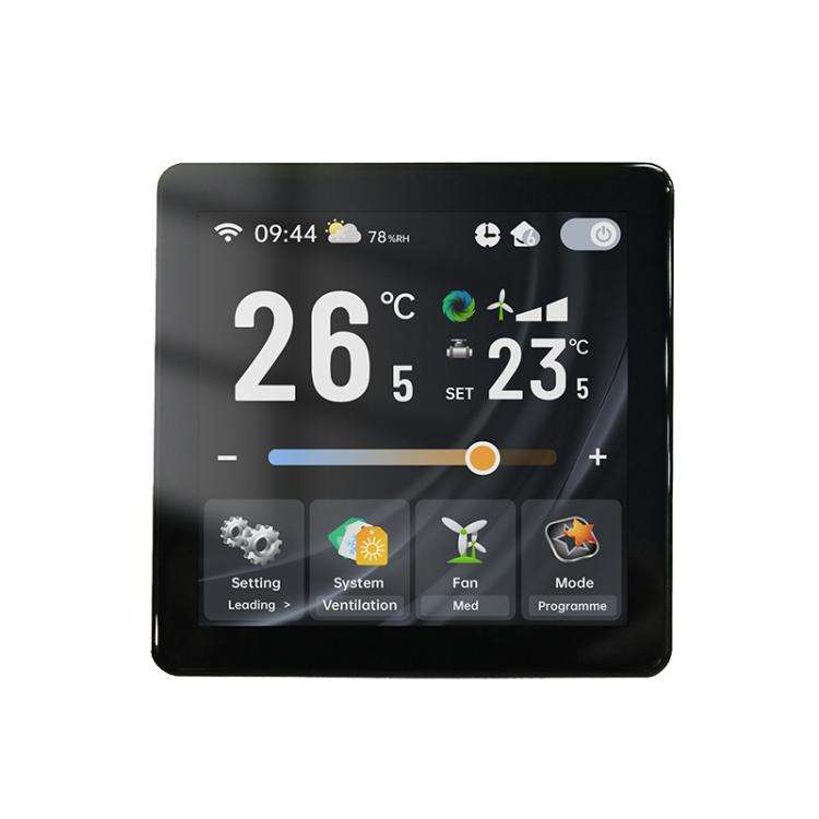 BAC-2005ELW Four Channel WiFi 4 inch Screen Smart Room Thermostat(Black)