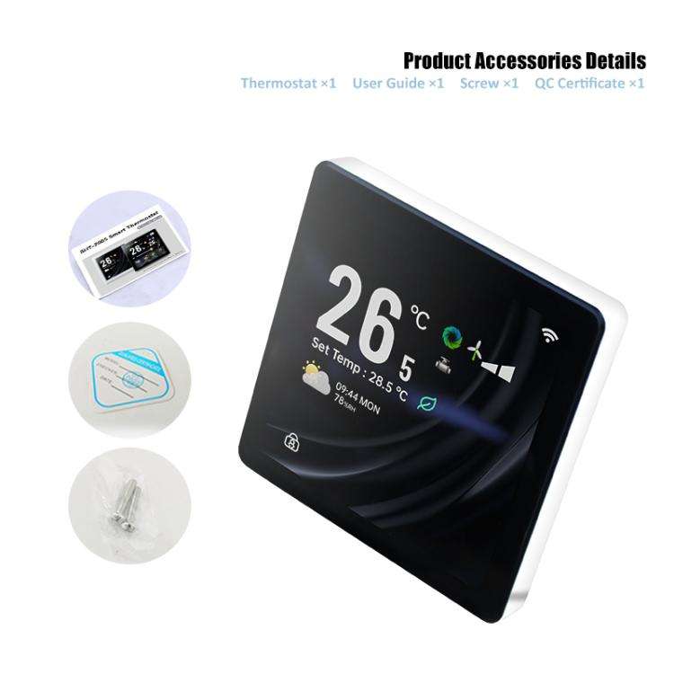 BAC-2005ELW Four Channel WiFi 4 inch Screen Smart Room Thermostat(Black)