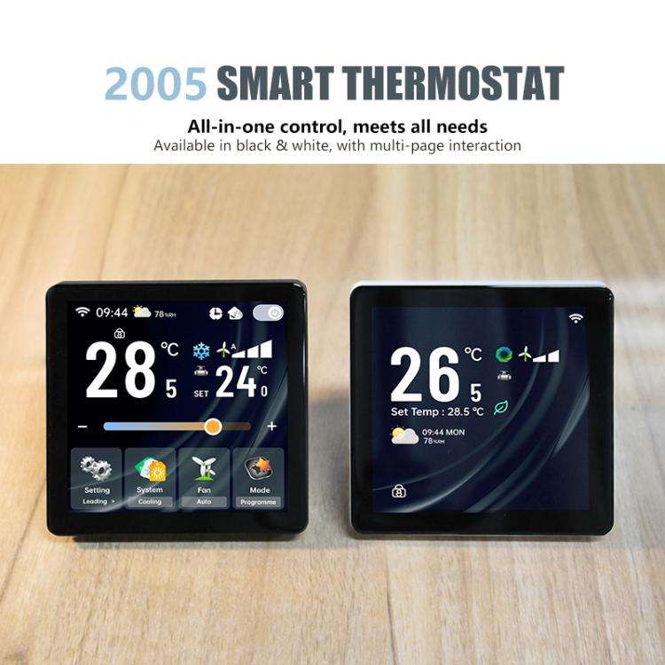 BAC-2005EL Four Channel 4 inch Screen Smart Room Thermostat(White)