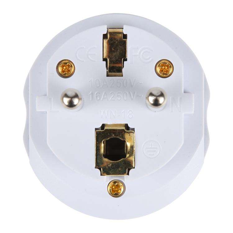 WN-18 German EU Plug Global Travel Adapter Socket(White)