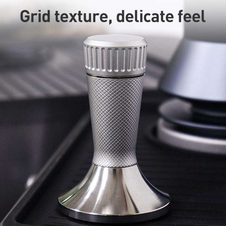 53.3mm Mesh Texture with Needle Coffee Powder Pressing Hammer Stainless Steel Cloth Powder(Silver)