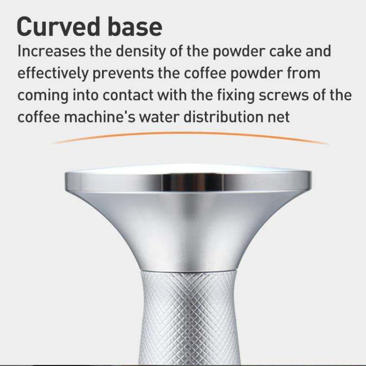53.3mm Mesh Texture with Needle Coffee Powder Pressing Hammer Stainless Steel Cloth Powder(Silver)