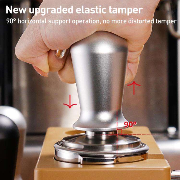 Stainless Steel Coffee Powder Hammer Pressure Powder Tampon, Size:51mm Silver