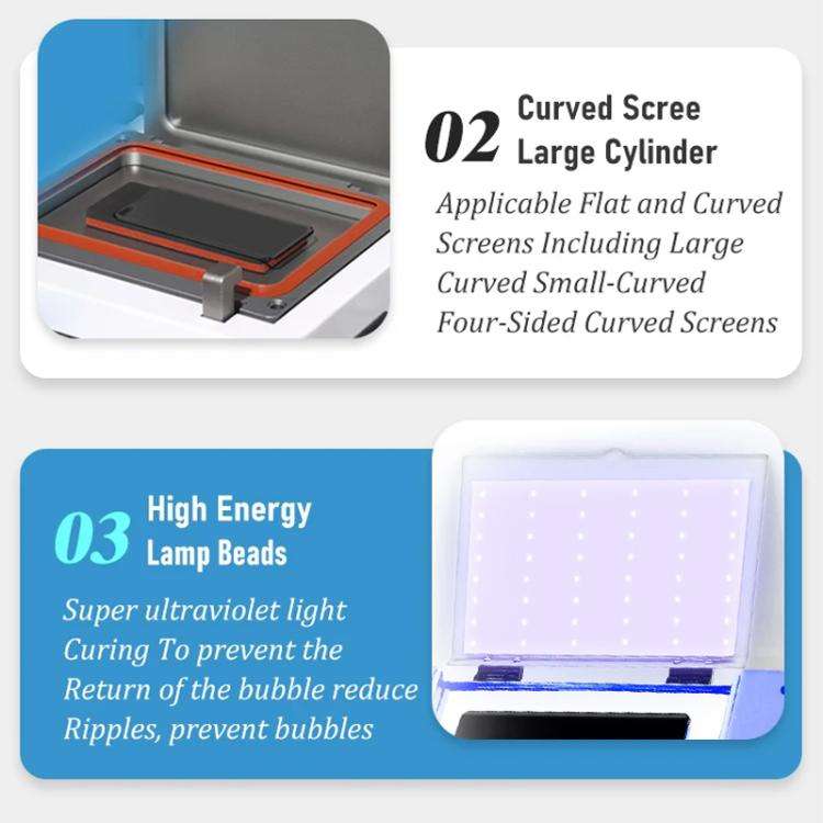 YYD YD-636 UV Curing Laminating Defoaming All-in-One, Plug:US Plug