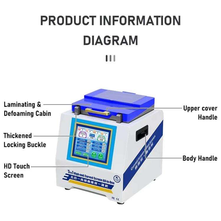 YYD YD-636 UV Curing Laminating Defoaming All-in-One, Plug:US Plug