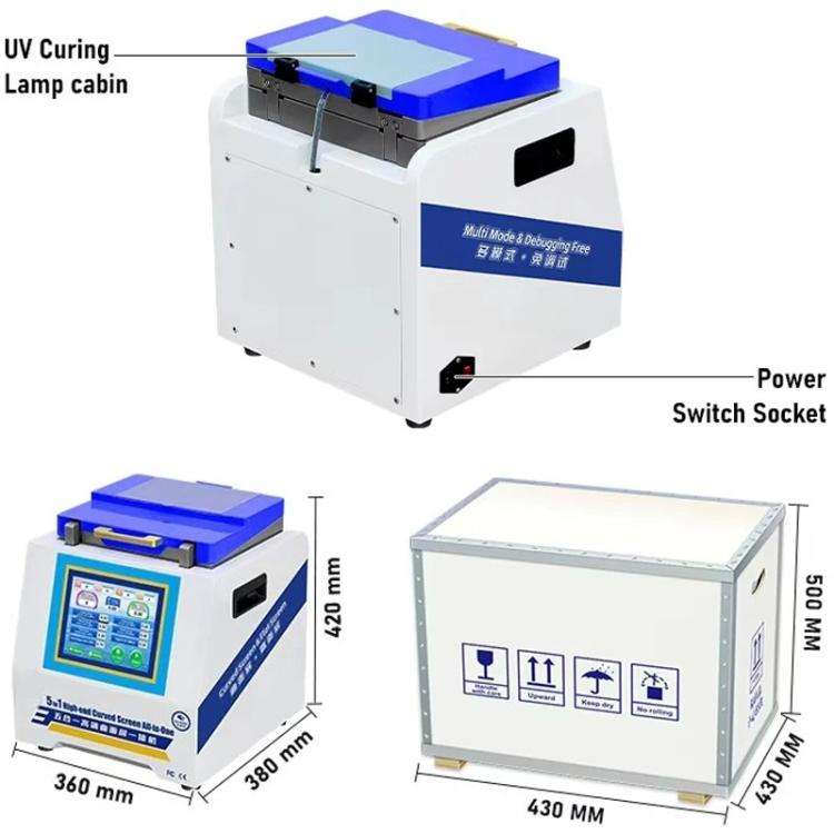YYD YD-636 UV Curing Laminating Defoaming All-in-One, Plug:US Plug