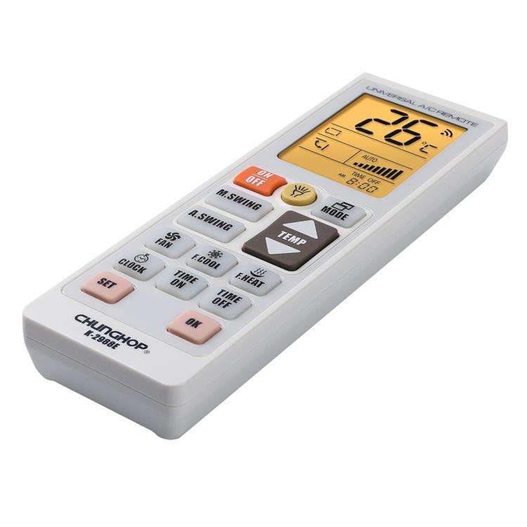CHUNGHOP K-2988E Universal Air Conditioner Remote Control with Torch and LCD backlight(White)