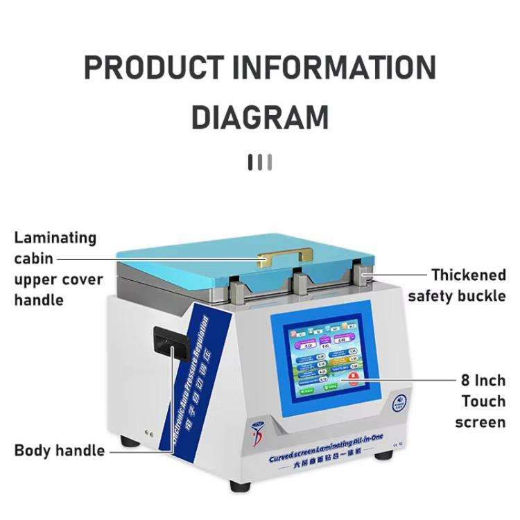 YYD YD-639 UV Curing Laminating Defoaming All-in-One, Plug:EU Plug