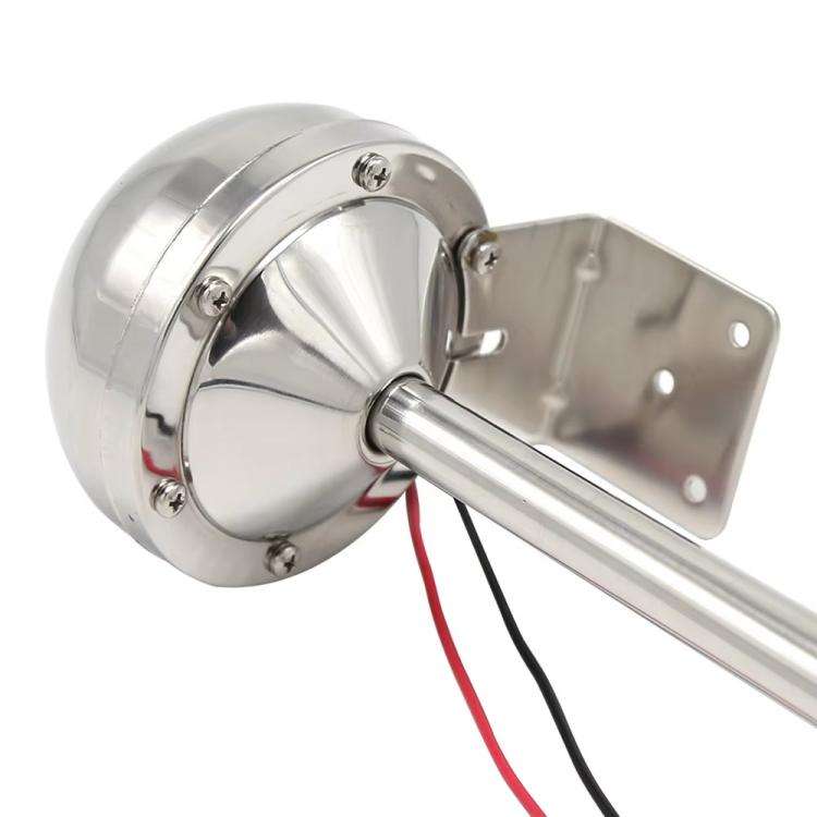 12V 125dB Car / Truck / Boat Stainless Steel Electric Horn with Mounting Bracket(Silver)
