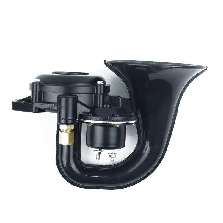 12/24V Car 300dB Electric Snail Air Horn For Scania / Volvo(Black)