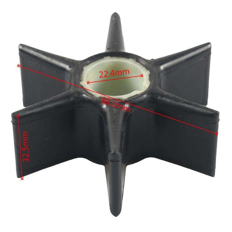 Outboard Water Pump Impeller for Chrysler 75/90/120HP 47-43026-2(Black)