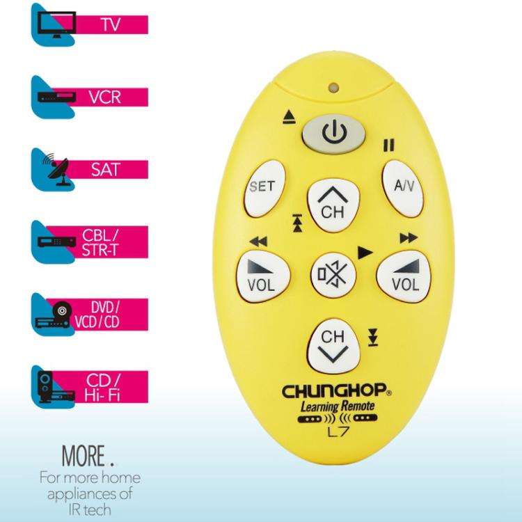 CHUNGHOP L7 Infrared Learning Universal TV Remote Control(Grey)