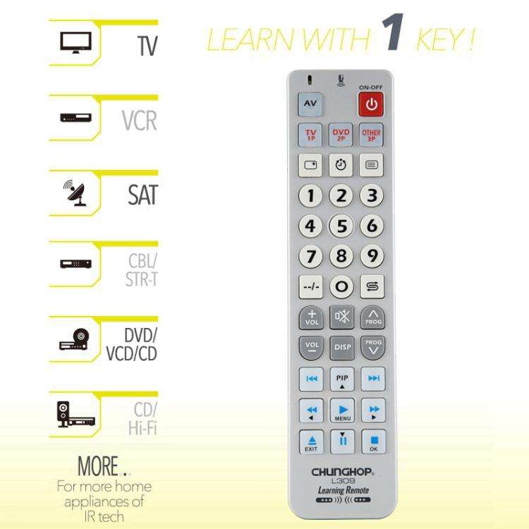 CHUNGHOP L309 Infrared Learning Universal TV Remote Control