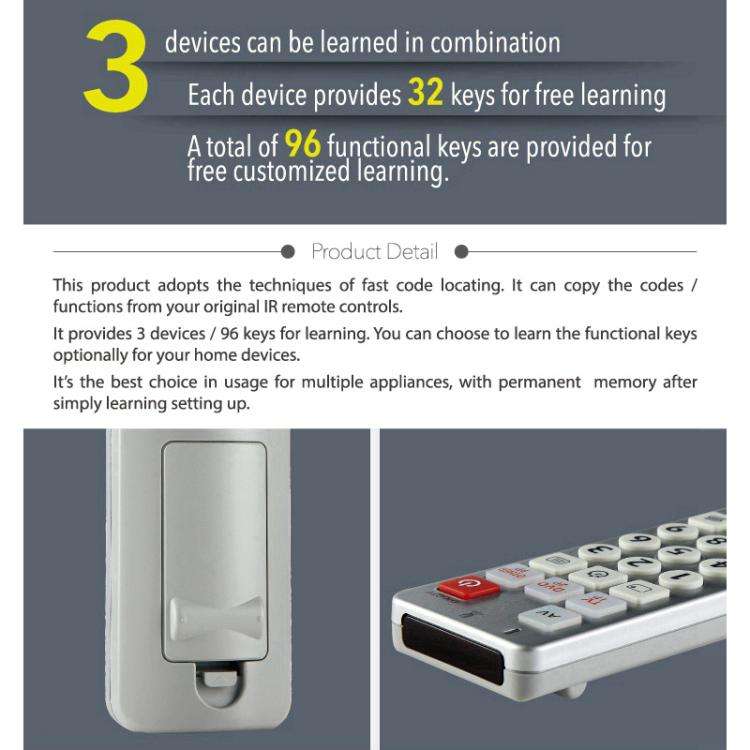 CHUNGHOP L309 Infrared Learning Universal TV Remote Control