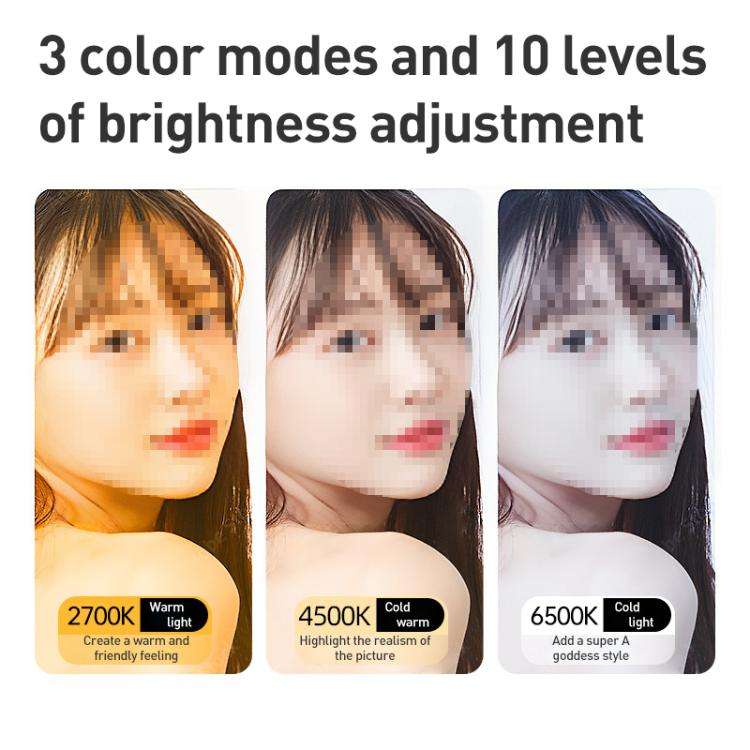 W70 Multifunctional Portable Magnetic Fill Light, Style:Three-Colors Light