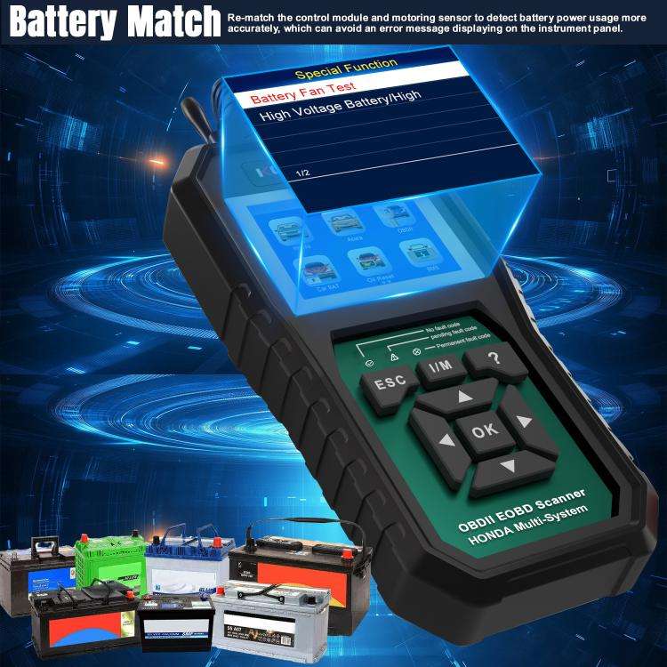 KONNWEI KW420 2.8 inch Color Screen Car OBD2 Fault Diagnostic Scan Tool for Honda(Black Green)