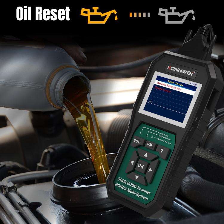 KONNWEI KW420 2.8 inch Color Screen Car OBD2 Fault Diagnostic Scan Tool for Honda(Black Green)