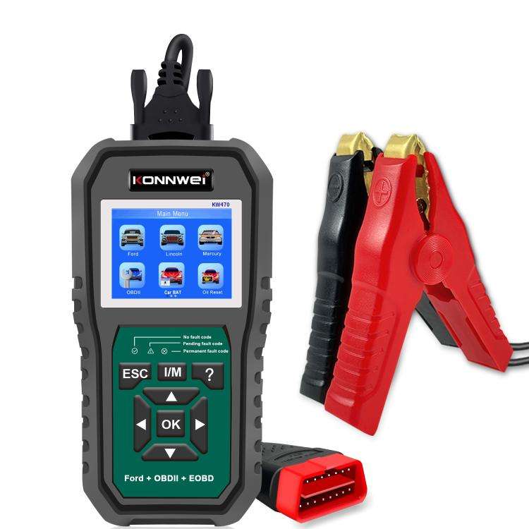 KONNWEI KW470 2.8 inch Color Screen Car OBD2 Fault Diagnostic Scan Tool for Ford(Black Green)