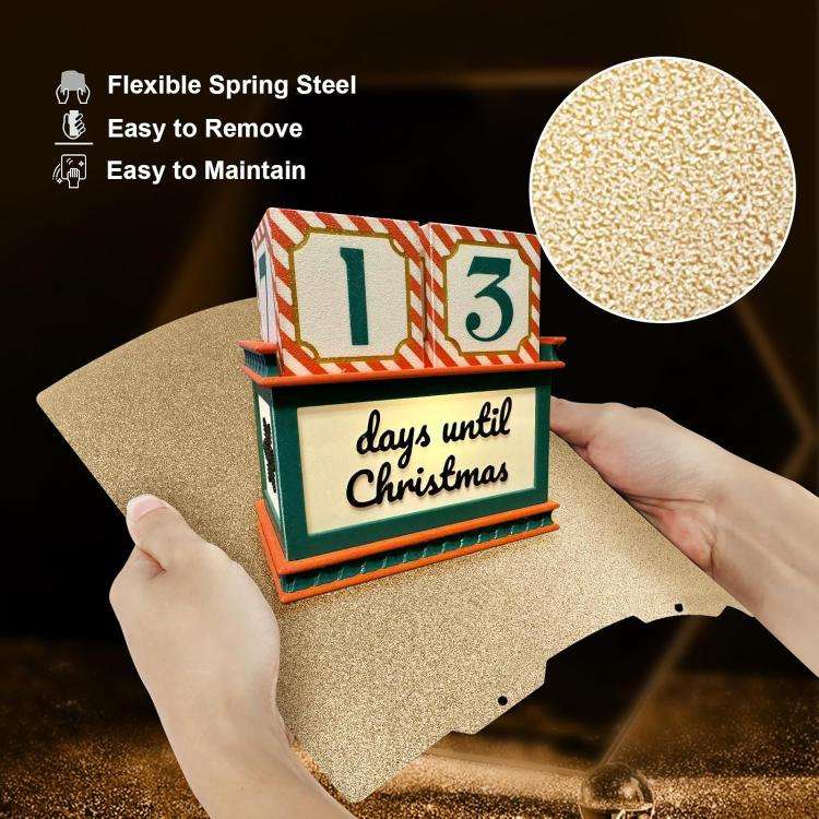 3D Printing Build Plate 184mm For Bambu Lab A1 mini Printer, Style:Gold / Double-Textured PEI