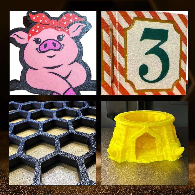 3D Printing Build Plate 184mm For Bambu Lab A1 mini Printer, Style:Gold / Double-Textured PEI