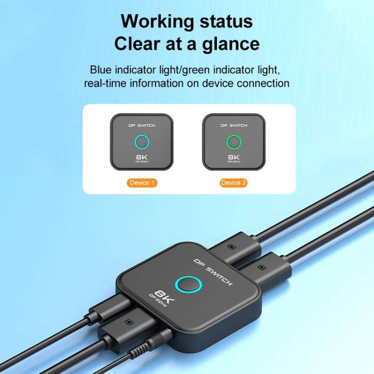 FJGEAR FJ-8K201DP 8K 60Hz DP One-way Switch(EU Plug)