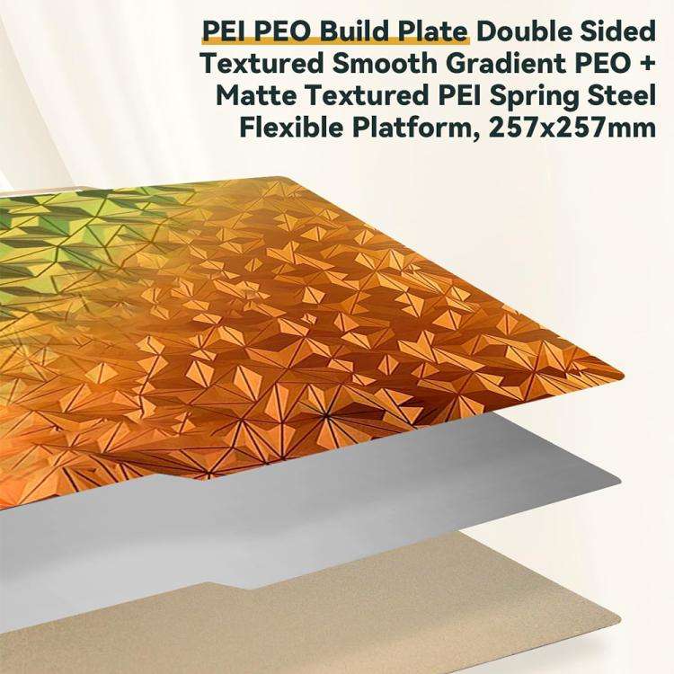 3D Printing Build Plate 257mm For Bambu Lab A1 Printer Platform, Style:PEI Coating + PEO Chameleon