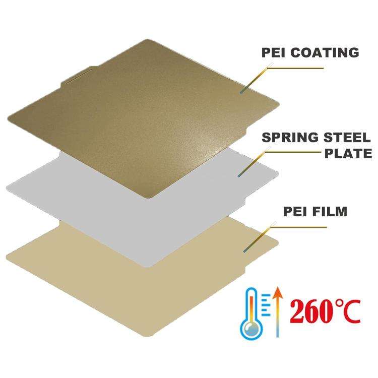 3D Printing Build Plate 257mm For Bambu Lab A1 Printer Platform, Style:PEI Coating + PEI Film