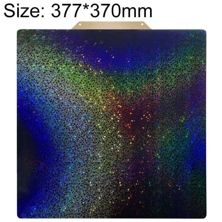 PEI Coating Smooth Starry PET Film Double-Sided 3D Printing Build Plate, Size:377x370mm