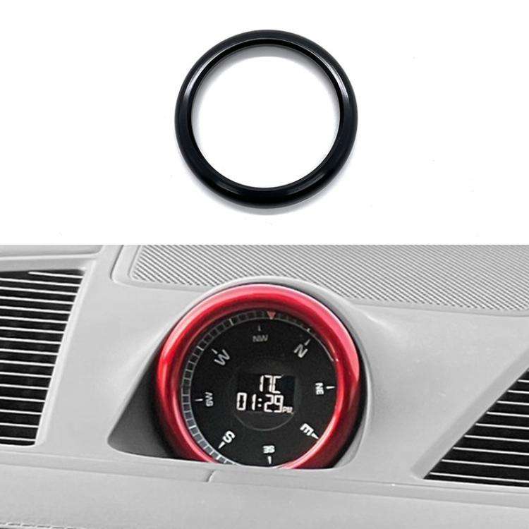 For Porsche Macan / Cayenne / Panamera 911 718 Car Compass Stopwatch Decorative Ring Cover(Black)