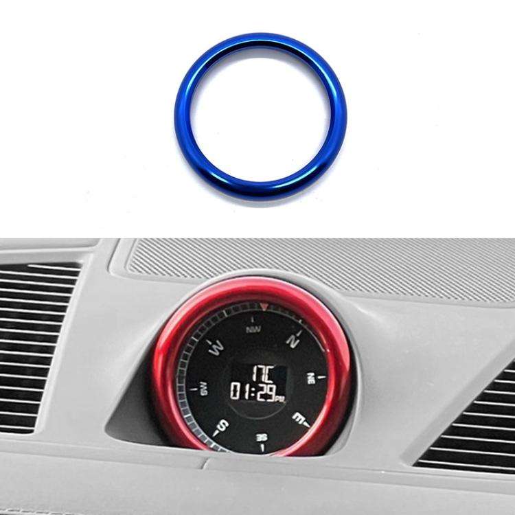 For Porsche Macan / Cayenne / Panamera 911 718 Car Compass Stopwatch Decorative Ring Cover(Blue)