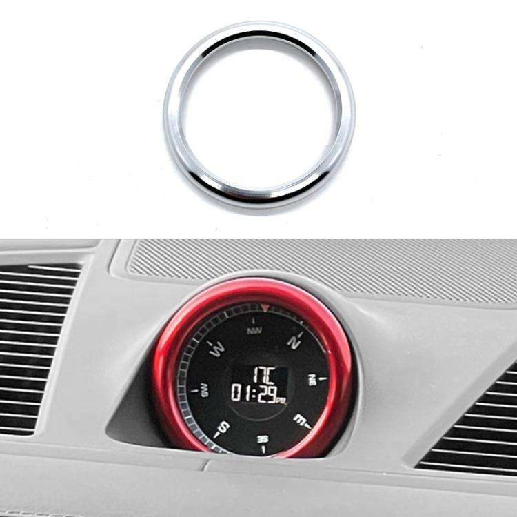 For Porsche Macan / Cayenne / Panamera 911 718 Car Compass Stopwatch Decorative Ring Cover(Silver)