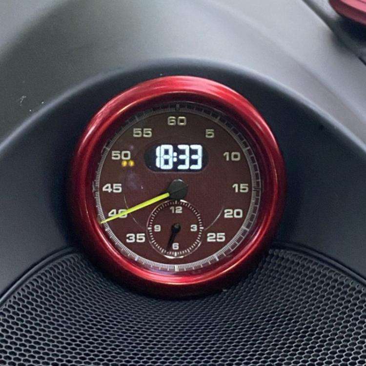 For Porsche Macan / Cayenne / Panamera 911 718 Car Compass Stopwatch Decorative Ring Cover(Black)