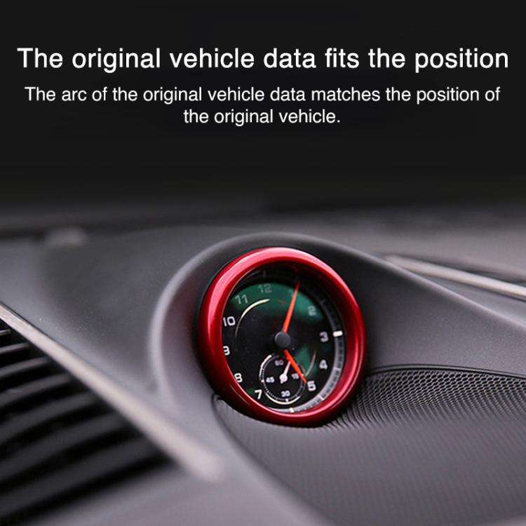For Porsche Macan / Cayenne / Panamera 911 718 Car Compass Stopwatch Decorative Ring Cover(Black)