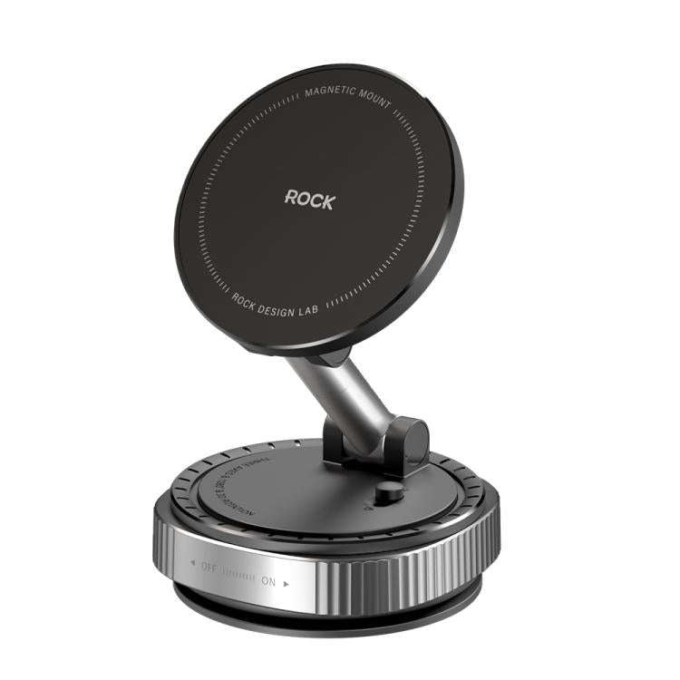 ROCK Q16 RPH1016 Car Electric Vacuum Suction Cup Magnetic Phone Holder(Black)