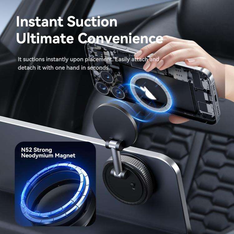 ROCK Q16 RPH1016 Car Electric Vacuum Suction Cup Magnetic Phone Holder(Black)