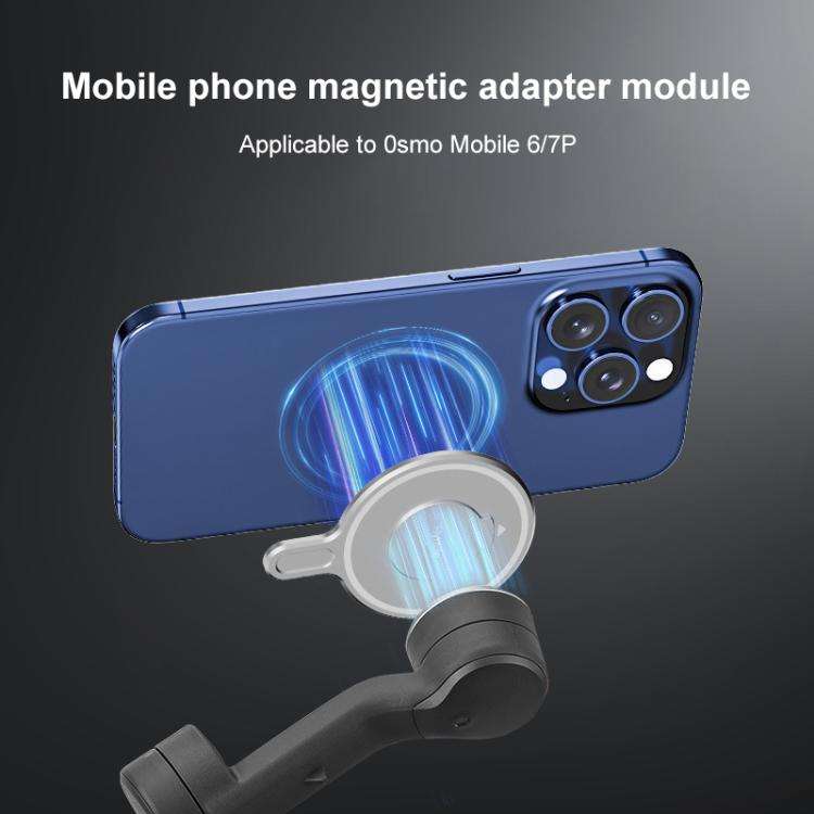 Magnetic MagSafe Adapter Phone Holder For DJI Osmo Mobile 6 / 7 / 7P(Silver)
